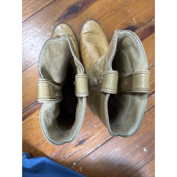 Vintage Justin Roper Boots Exotic Womans 8D Smooth Ostrich Cognac Tan USA - Picture 6 of 8